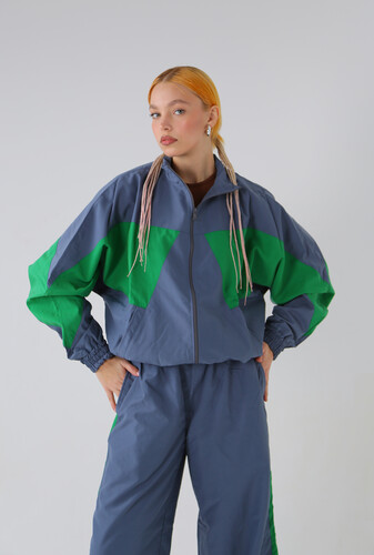 Костюм спортивный NICE TWICE с декоративными вставками Антрацитовый фото 20