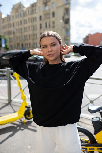 Свитшот базовый NICE TWICE Черный фото 9