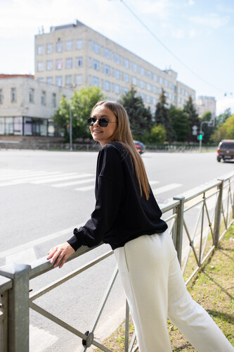 Свитшот базовый NICE TWICE Черный фото 13