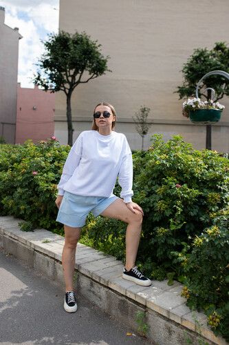 Свитшот базовый NICE TWICE Белый фото 20