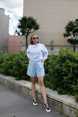 Свитшот базовый NICE TWICE Белый фото 21