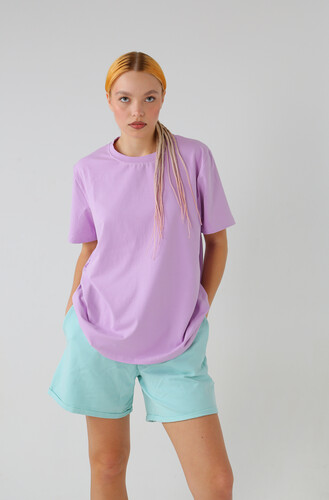 Футболка базовая NICE TWICE Сиреневый фото 8