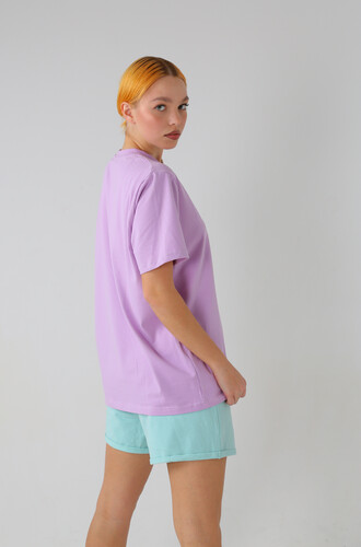 Футболка базовая NICE TWICE Сиреневый фото 10