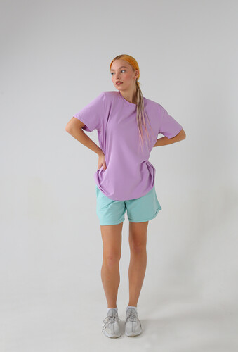 Футболка базовая NICE TWICE Сиреневый фото 11