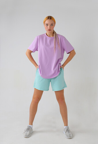 Футболка базовая NICE TWICE Сиреневый фото 12