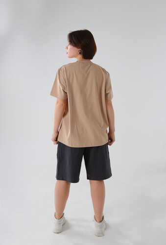 Футболка базовая NICE TWICE Капучино фото 6