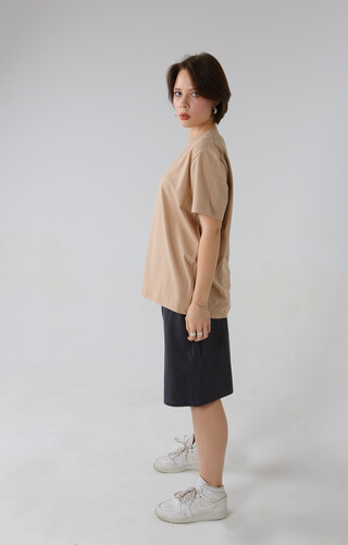 Футболка базовая NICE TWICE Капучино фото 7