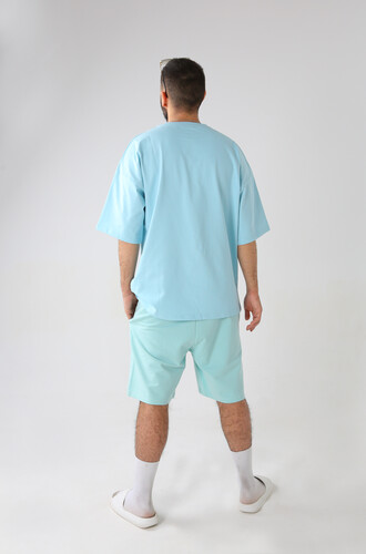 Футболка оверсайз NICE TWICE Голубой фото 12