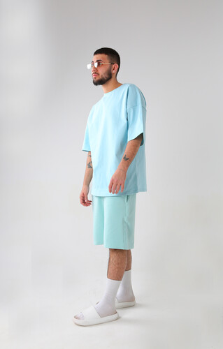 Футболка оверсайз NICE TWICE Голубой фото 13