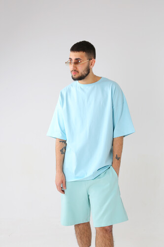 Футболка оверсайз NICE TWICE Голубой фото 14