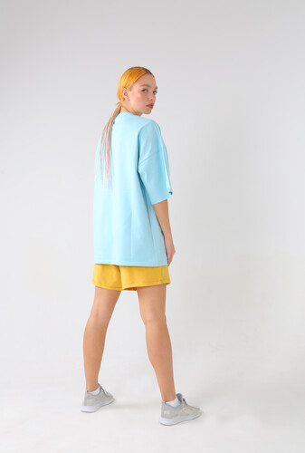 Футболка оверсайз NICE TWICE Голубой фото 17