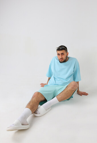 Футболка оверсайз NICE TWICE Голубой фото 17