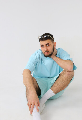 Футболка оверсайз NICE TWICE Голубой фото 18