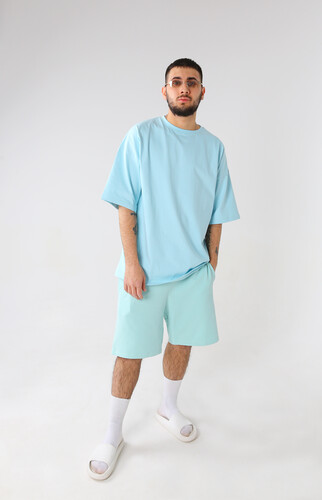 Футболка оверсайз NICE TWICE Голубой фото 19