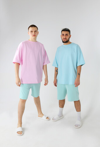 Футболка оверсайз NICE TWICE Голубой фото 20