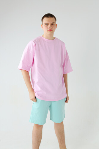 Футболка оверсайз NICE TWICE Розовый фото 8