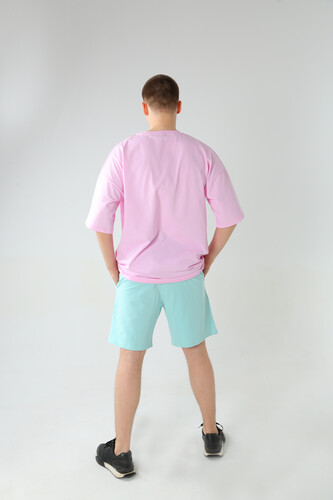 Футболка оверсайз NICE TWICE Розовый фото 9