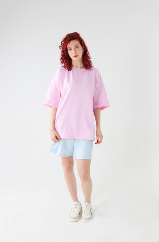 Футболка оверсайз NICE TWICE Розовый фото 14