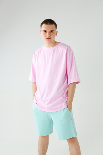 Футболка оверсайз NICE TWICE Розовый фото 10