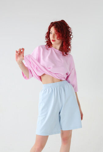 Футболка оверсайз NICE TWICE Розовый фото 16