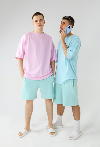 Футболка оверсайз NICE TWICE Розовый фото 13