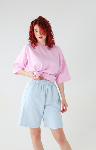 Футболка оверсайз NICE TWICE Розовый фото 19