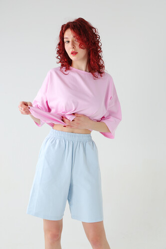 Футболка оверсайз NICE TWICE Розовый фото 21