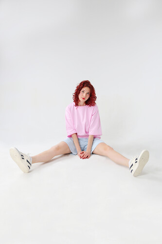 Футболка оверсайз NICE TWICE Розовый фото 23