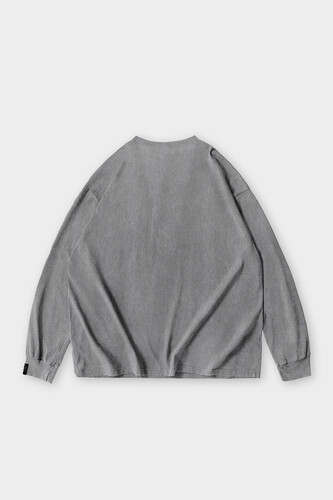 Лонгслив SHMOT "Blank" Garment Dye серый фото 6