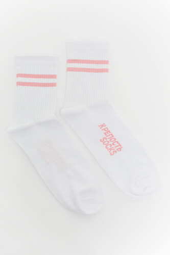 Носки КРЕПОСТЬ SOCKS Полосы белые Розовый фото 10