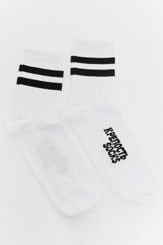 Носки КРЕПОСТЬ SOCKS Полосы белые Черный фото 10