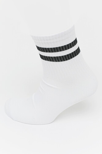 Носки КРЕПОСТЬ SOCKS Полосы белые Черный фото 8