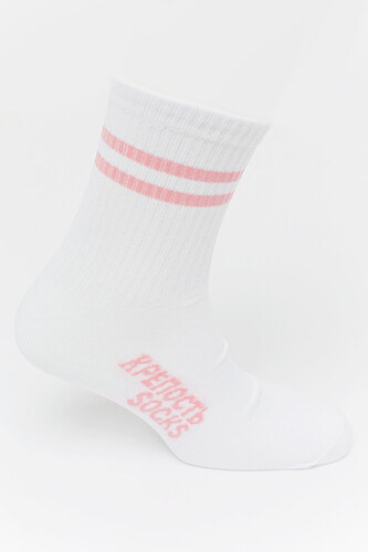Носки КРЕПОСТЬ SOCKS Полосы белые Розовый фото 6