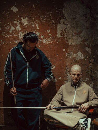 Брюки ARKET Palm.Blue Синий фото 8