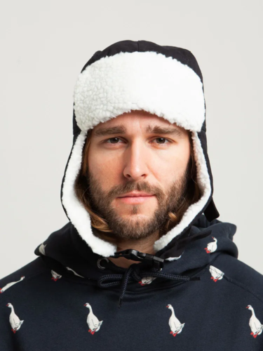 Шапка ЗАПОРОЖЕЦ Ushanka Beanie Black фото 16