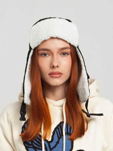 Шапка ЗАПОРОЖЕЦ Ushanka Beanie Black фото 23