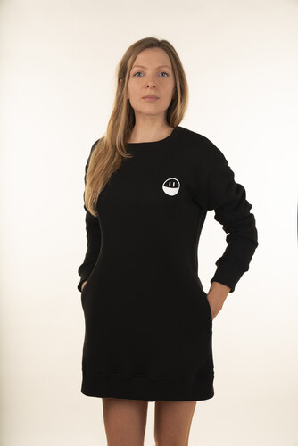 Толстовка BIBL Smile women удлиненная Черный фото 2