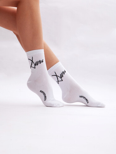 Носки ЗАПОРОЖЕЦ Дичь Каллиграфия Белый фото 25