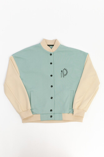 Толстовка без капюшона SEA-PEA СLOTHING женская Мятный/Бежевый фото 7