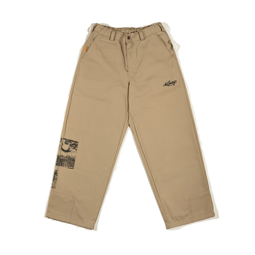 Штаны LARRY REGULAR FIT Industrial Print Beige фото 8