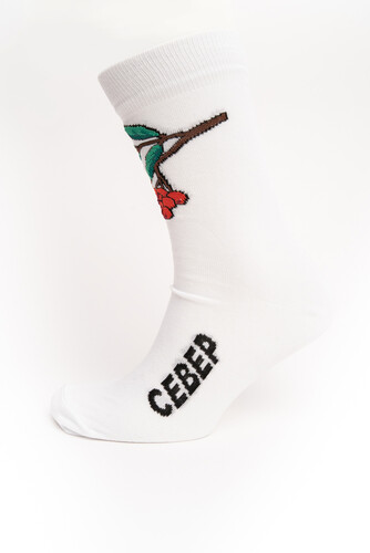 Носки СЕВЕР Рябина Белый фото 4