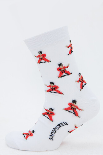 Носки ЗАПОРОЖЕЦ Каратисты Белый/Красный фото 6