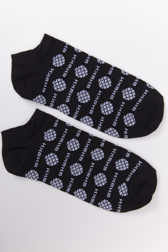 Носки ЗАПОРОЖЕЦ Шишки-2 короткие Черный/Белый фото 5