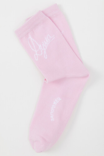 Носки ЗАПОРОЖЕЦ Душа Каллиграфия Светло-Розовый фото 4
