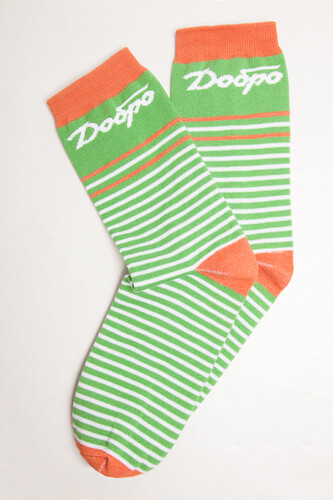 Носки ЗАПОРОЖЕЦ Добро Зеленый/Белый фото 4