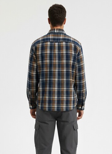 Рубашка QWENTINY 3593/YD Синий фото 4