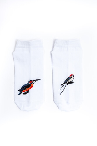 Носки ЗАПОРОЖЕЦ 2 Птички короткие Белый фото 7