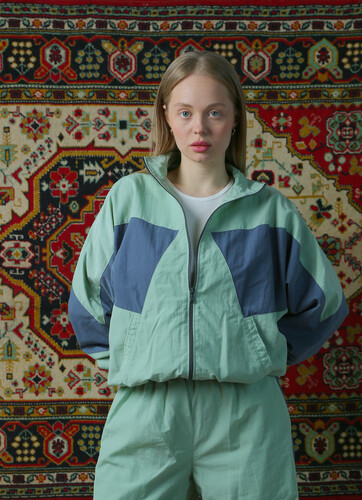 Костюм спортивный NICE TWICE с декоративными вставками Оливковый фото 24