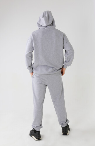 Худи NICE TWICE Серый Меланж фото 13