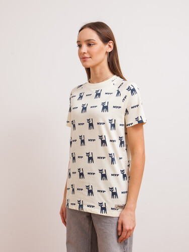 Футболка ЗАПОРОЖЕЦ Miau-Miau Beige Aop фото 11